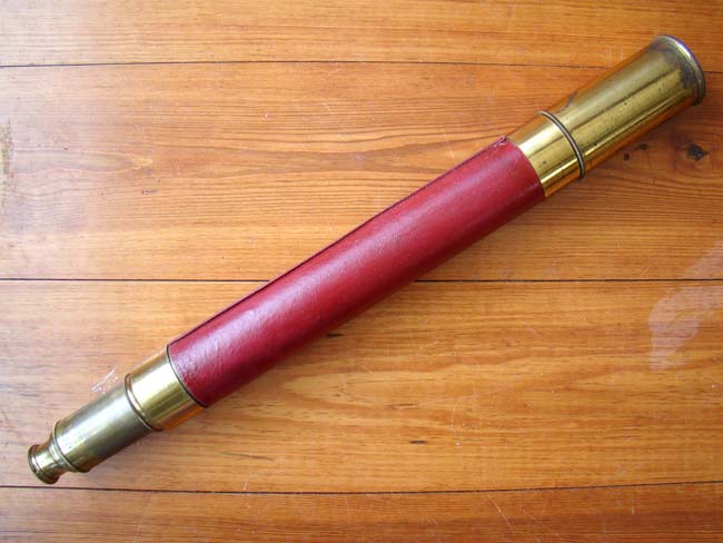 A fine early 19th century sea captains' single draw telescope circa 1820